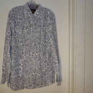 Drysdale's Pearl Snap Paisley Western Wear Shirt Sz LT